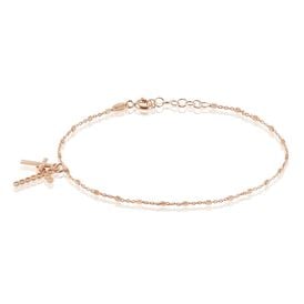 Damenarmband Silber 925 Rosé Vergoldet Kreuz - Armbänder Damen | OROVIVO