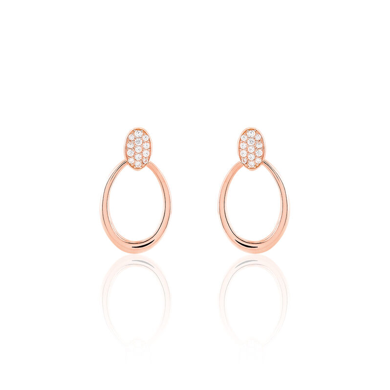 Boucles D'oreilles Noemie Argent Rose - Spannringe Damen | OROVIVO
