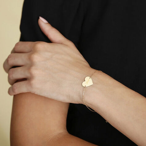 Damenarmband Gold 375 Herz gravierbar Valeria - Armbänder mit Gravur  | OROVIVO