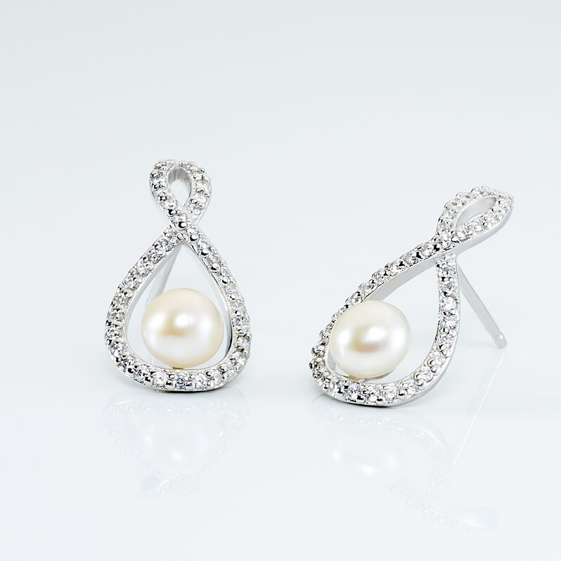 Boucles D'oreilles Argent Perle Culture - Spannringe Damen | OROVIVO