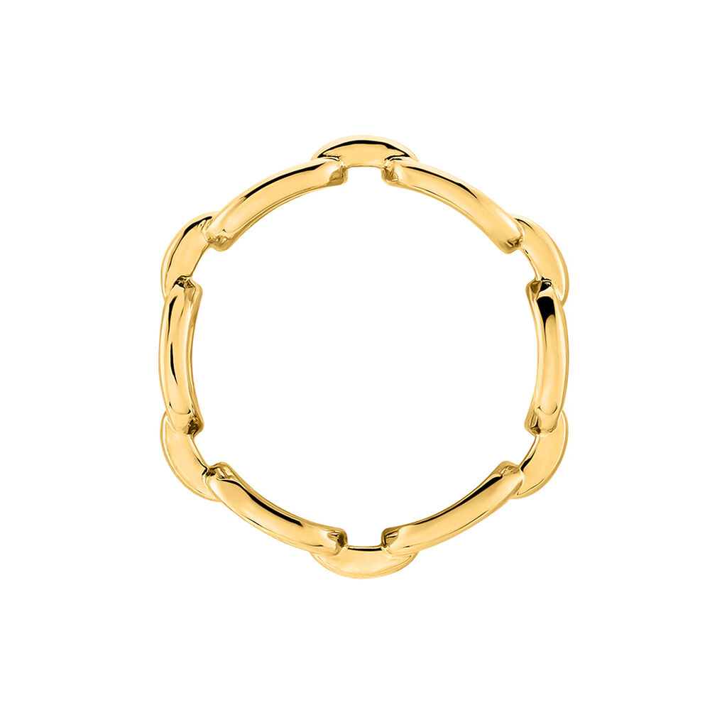 LOTTIE Damen Ring Edelstahl vergoldet Kettenglieder