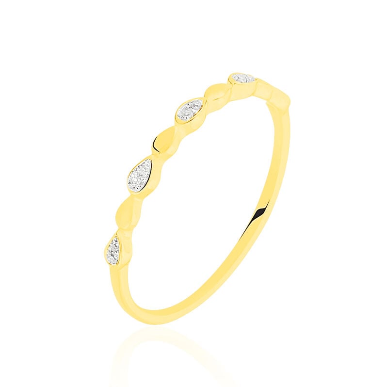 Bague Line Or Jaune Diamant - Spannringe Damen | OROVIVO