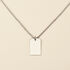 ODILE GRAVURPLATTE Unisex Collier Silber 925 Rechteckig