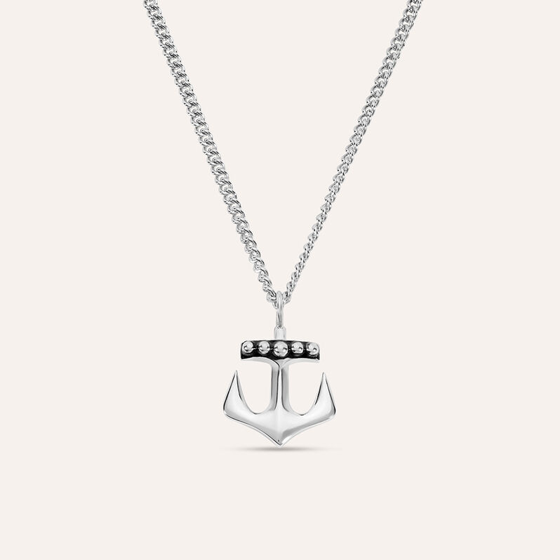Collana Gentleman Argento Rodiato - Spannringe Herren | OROVIVO