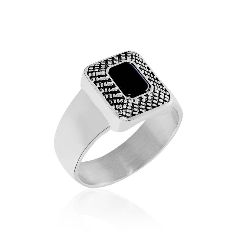 Bague Acier Vieillie Antonny Agate - Spannringe Herren | OROVIVO