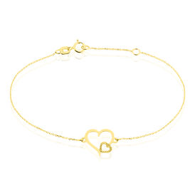 Damenarmband Gold 375 Doppelt Herz  - Armbänder Damen | OROVIVO
