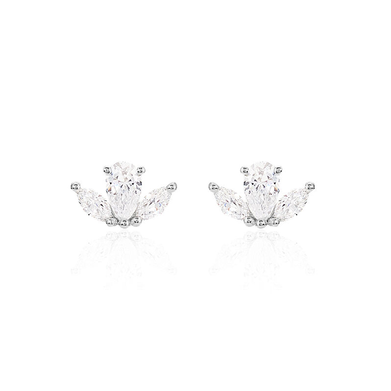 Boucles D'oreilles Elma Or Blanc - Spannringe Damen | OROVIVO