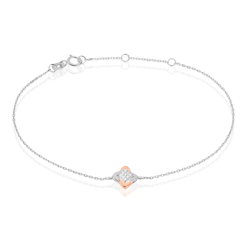 Bracelet Or Bicolore Andrese Diamants - Spannringe Damen | OROVIVO