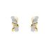 BRENDA Damen Creolen Gold Bicolor Gelb/Silber 375 (9 Karat) Zirkonia Wei&szlig; 0,43 ct