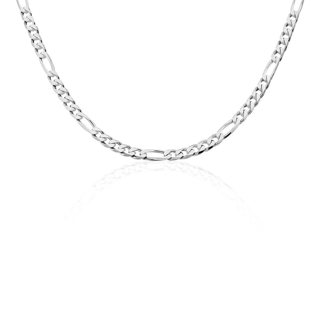 Herren Figarokette Silber 925 rhodiniert - Halsketten Herren | OROVIVO
