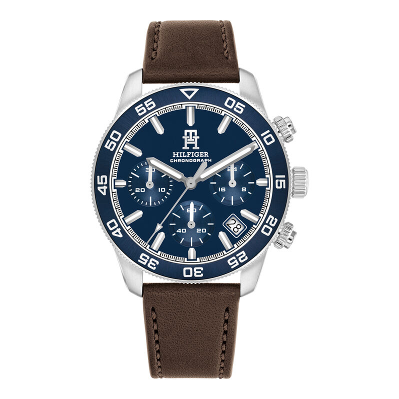 Montre Tommy Hilfiger Th85 Chrono Bleu - Spannringe Herren | OROVIVO