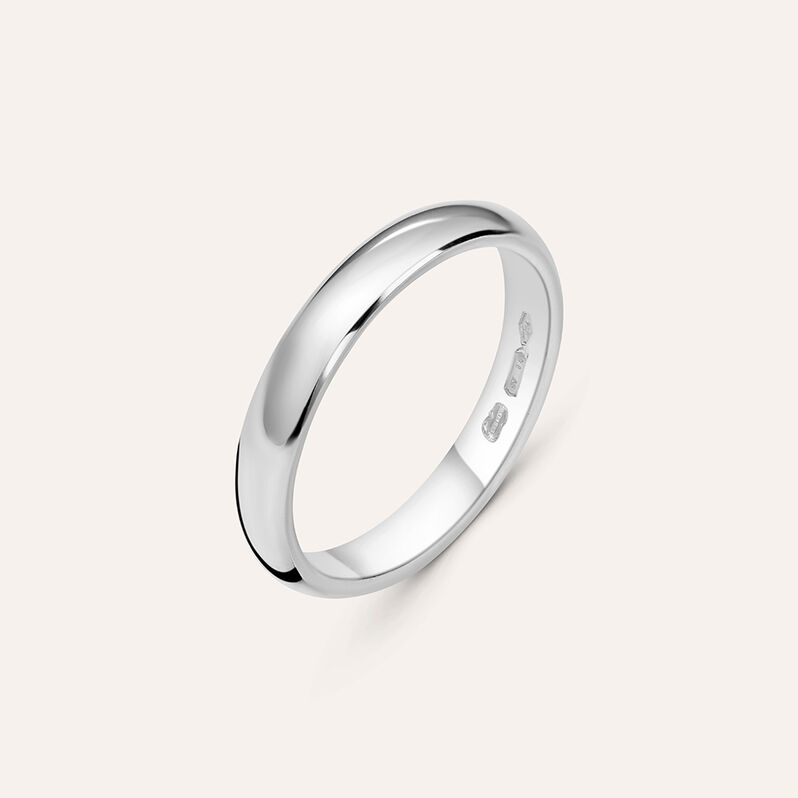 Fede Classica 3.4 mm Oro Bianco - Spannringe Unisex | OROVIVO
