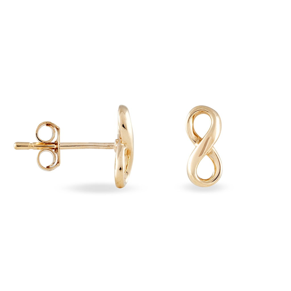 AJNA Damen Ohrstecker Vergoldet Unendlichkeit