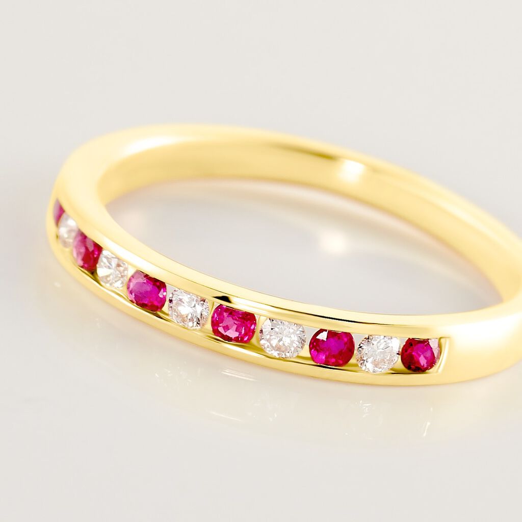 Carol Damen Ring Gold 585 (14 Karat) Rubin Rot 0,31 ct