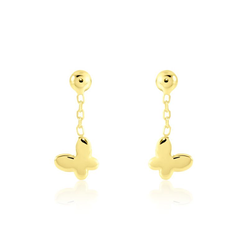 Damen Ohrstecker Lang Gold 375 Schmetterling Zenas - Ohrringe Kinder | OROVIVO
