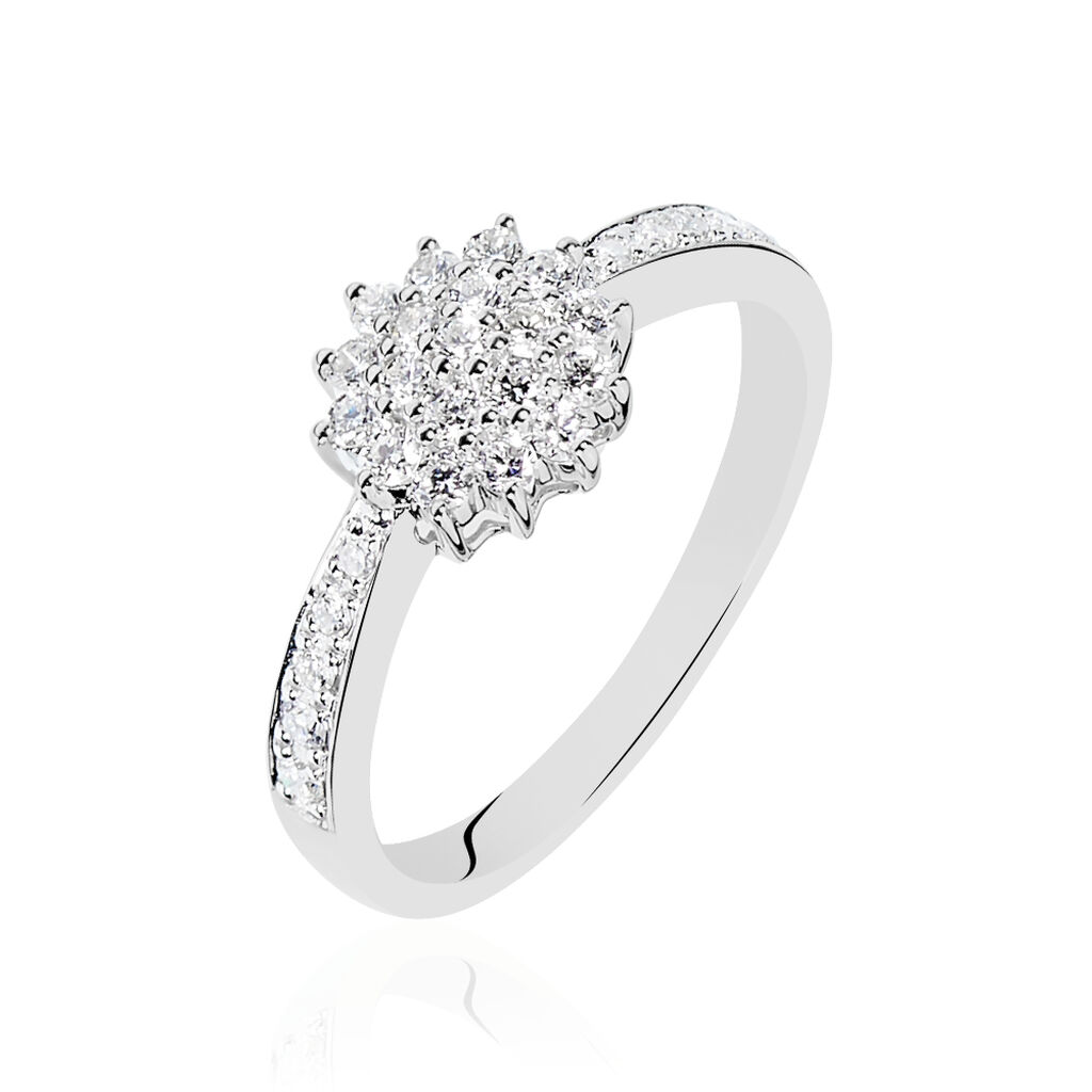 Bague Chou Or Blanc Diamant - Spannringe Damen | OROVIVO