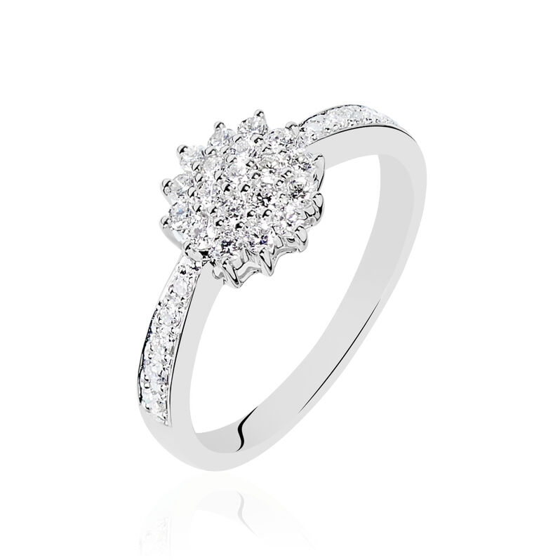 Bague Chou Or Blanc Diamant - Spannringe Damen | OROVIVO