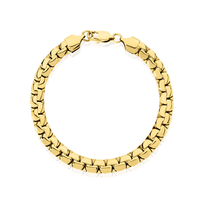 SERGIO Herren Armkette Edelstahl vergoldet B 6,8 mm - Armketten Herren | OROVIVO