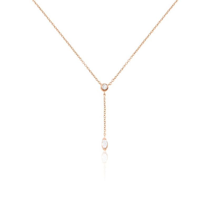 Collier Kenta Argent Rose Oxyde De Zirconium - Spannringe Damen | OROVIVO
