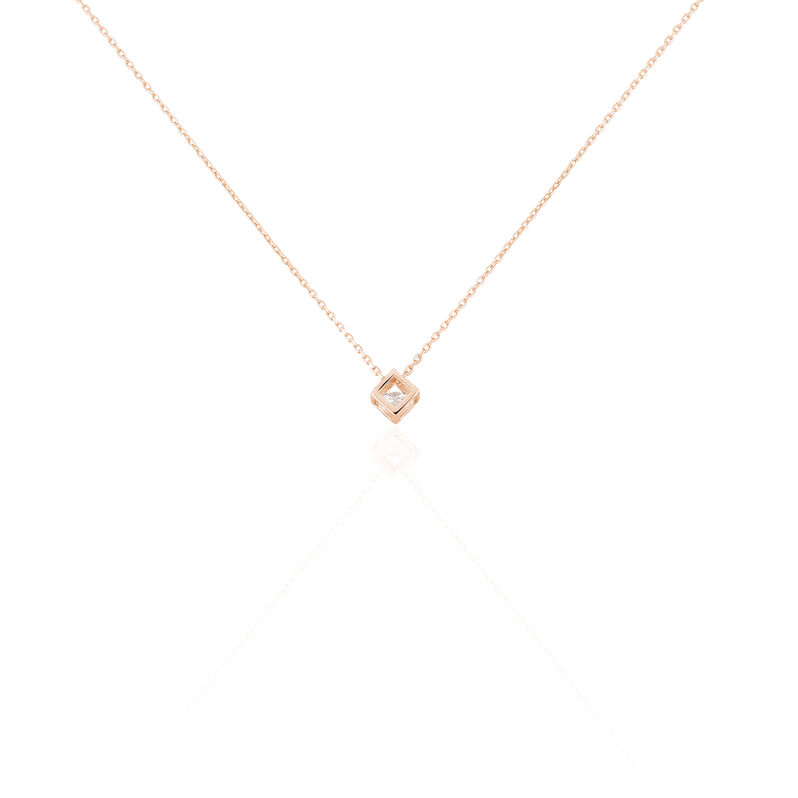 Damen Collier Silber rosevergoldet 925 Zirkonia Susann - Halsketten Damen | OROVIVO