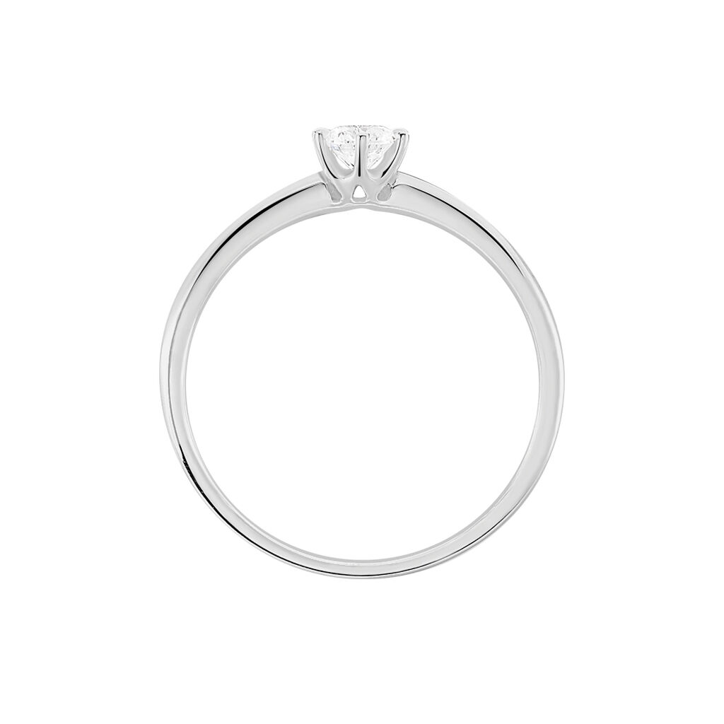 Bague Solitaire Josua Or Blanc Diamant - Spannringe Damen | OROVIVO