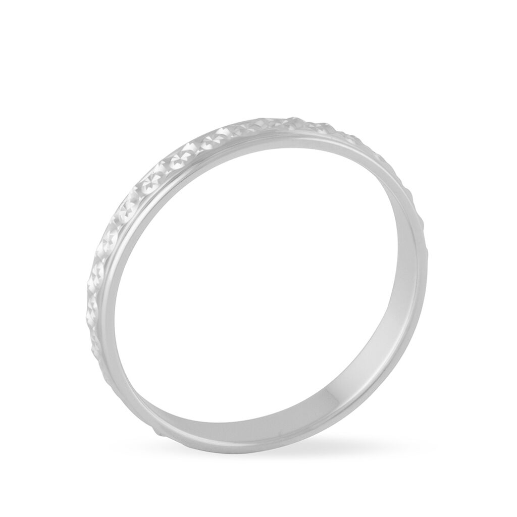 Alliance Laura Ruban Plat Or Blanc - Spannringe Familie | OROVIVO