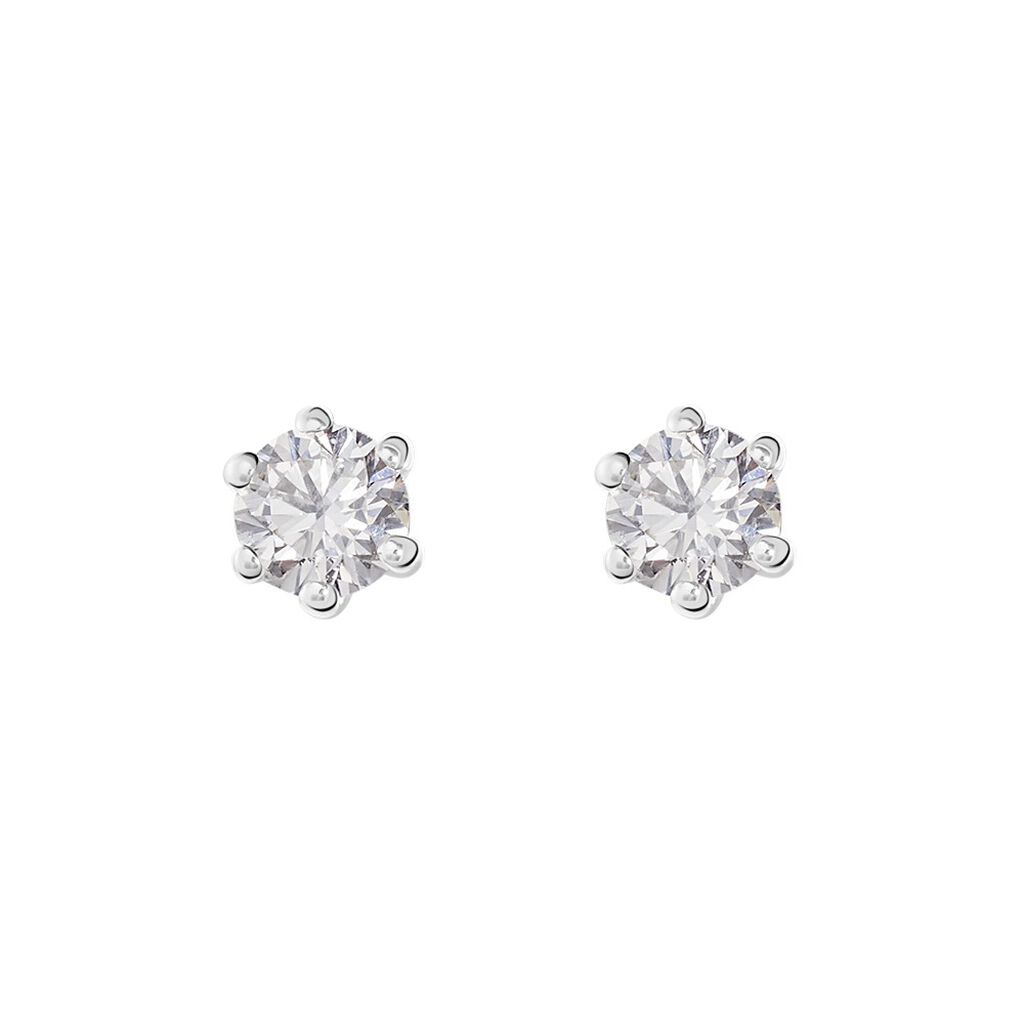 Monopoli Damen Ohrstecker Weißgold 750 (18 Karat) Diamant Weiß 0,16 ct - Ohrstecker Damen | OROVIVO