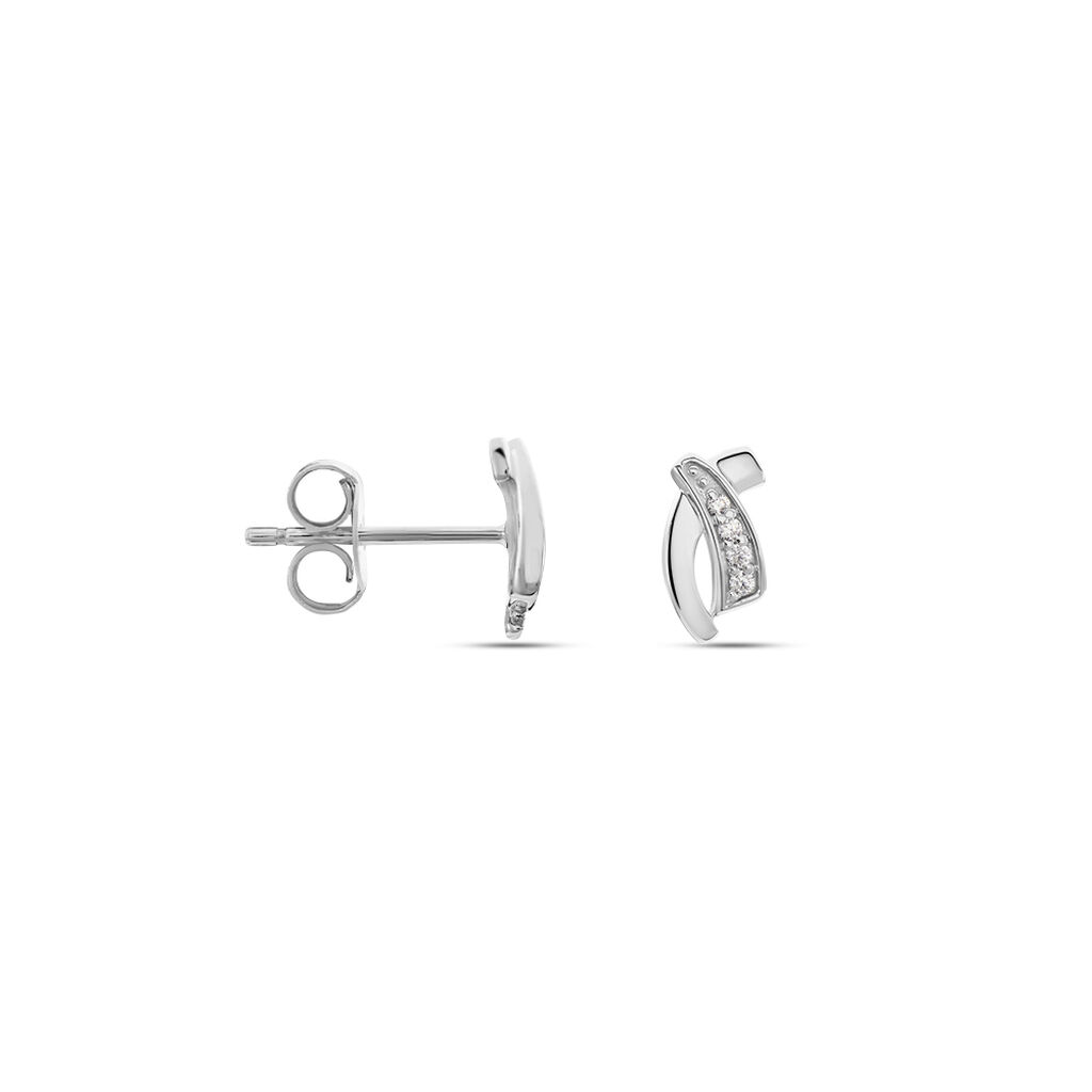 Damen Ohrstecker Silber 925 Zirkonia ---