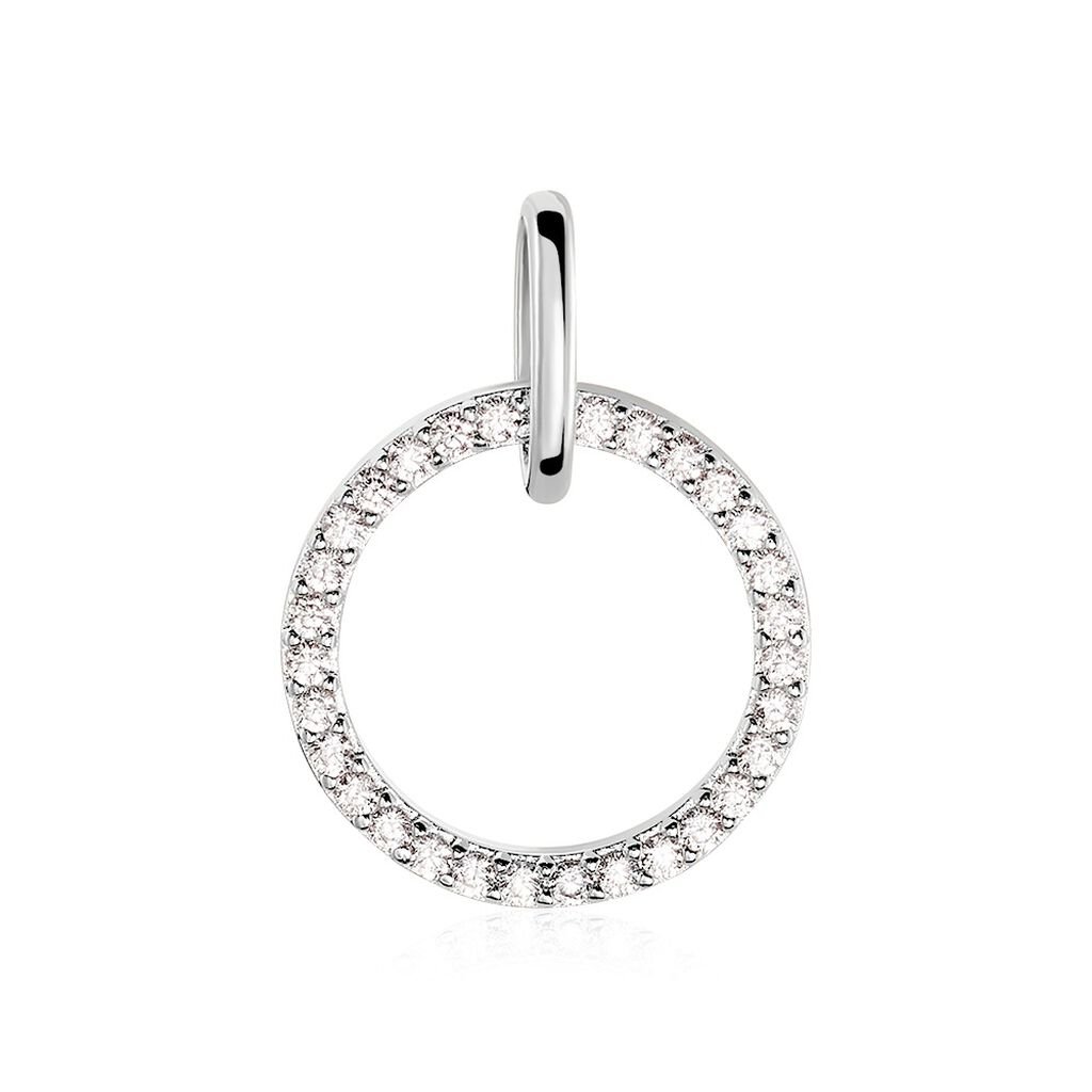 SHAY Damen Anhänger Silber 925 Zirkonia Weiß 0,45 ct Kreis, Anhänger mit Stein