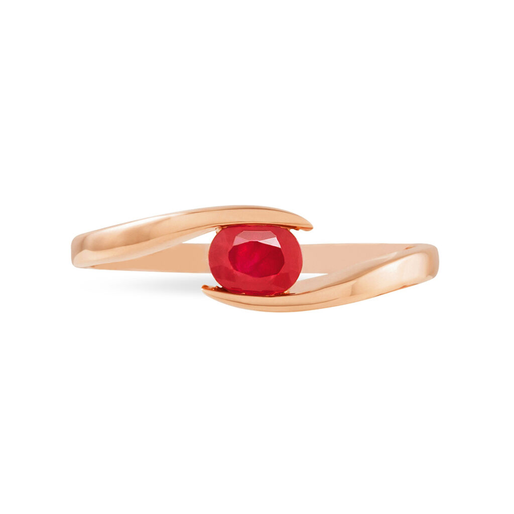 Bague Camilia Or Rose Rubis - Spannringe Damen | OROVIVO