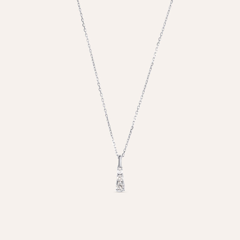 Collana Trilogy Grace Oro Bianco Diamante - Spannringe Damen | OROVIVO