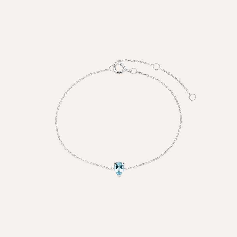 Bracciale Punto Luce Amélie Oro Bianco Topazio - Spannringe Damen | OROVIVO
