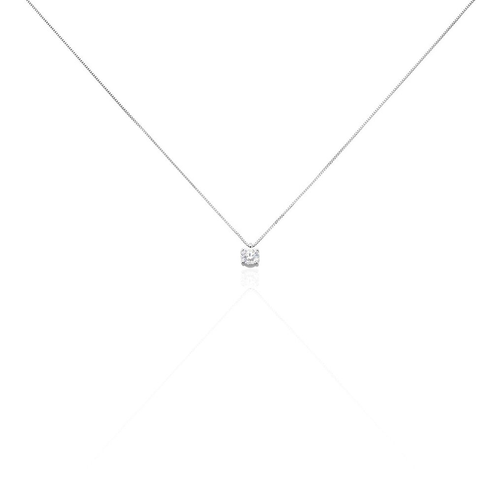 Damen Collier Weißgold 750 Diamant 0,42ct Firenze - Halsketten Damen | OROVIVO