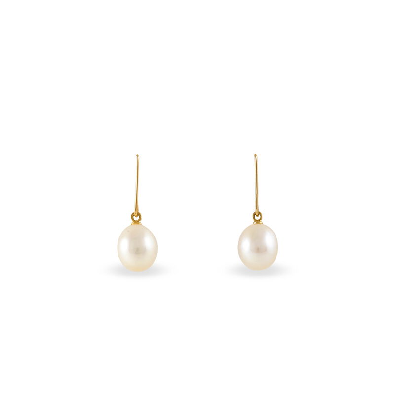 Boucles D'oreilles Pendantes Ivanne Or Jaune Perle De Culture - Spannringe Damen | OROVIVO