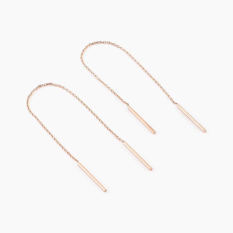 Boucles D'oreilles Graphic Chic Or Rose - Spannringe Damen | OROVIVO