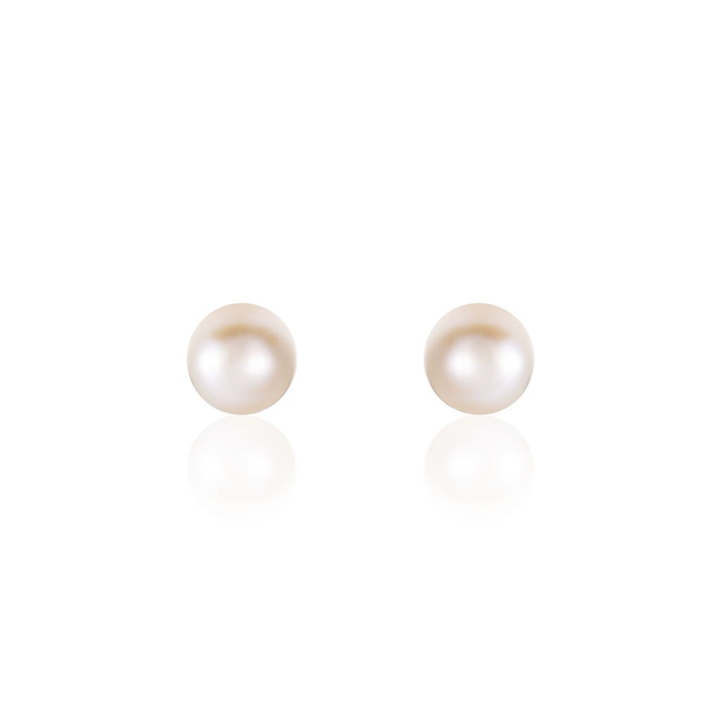 Damen Perlenohrringe Gold 375 Zuchtperle 5-5,5mm - Ohrstecker Damen | OROVIVO