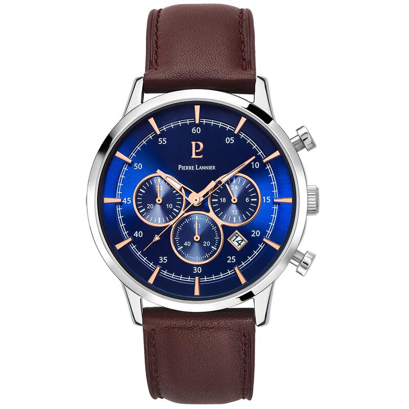 Orologio Uomo Pierre Lannier Capital quadrante blu 224G169 - Spannringe Herren | OROVIVO