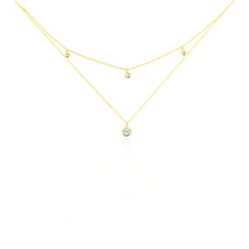 Damen Halskette Gold 375 Zirkonia L 45cm - Ketten mit Stein Damen | OROVIVO