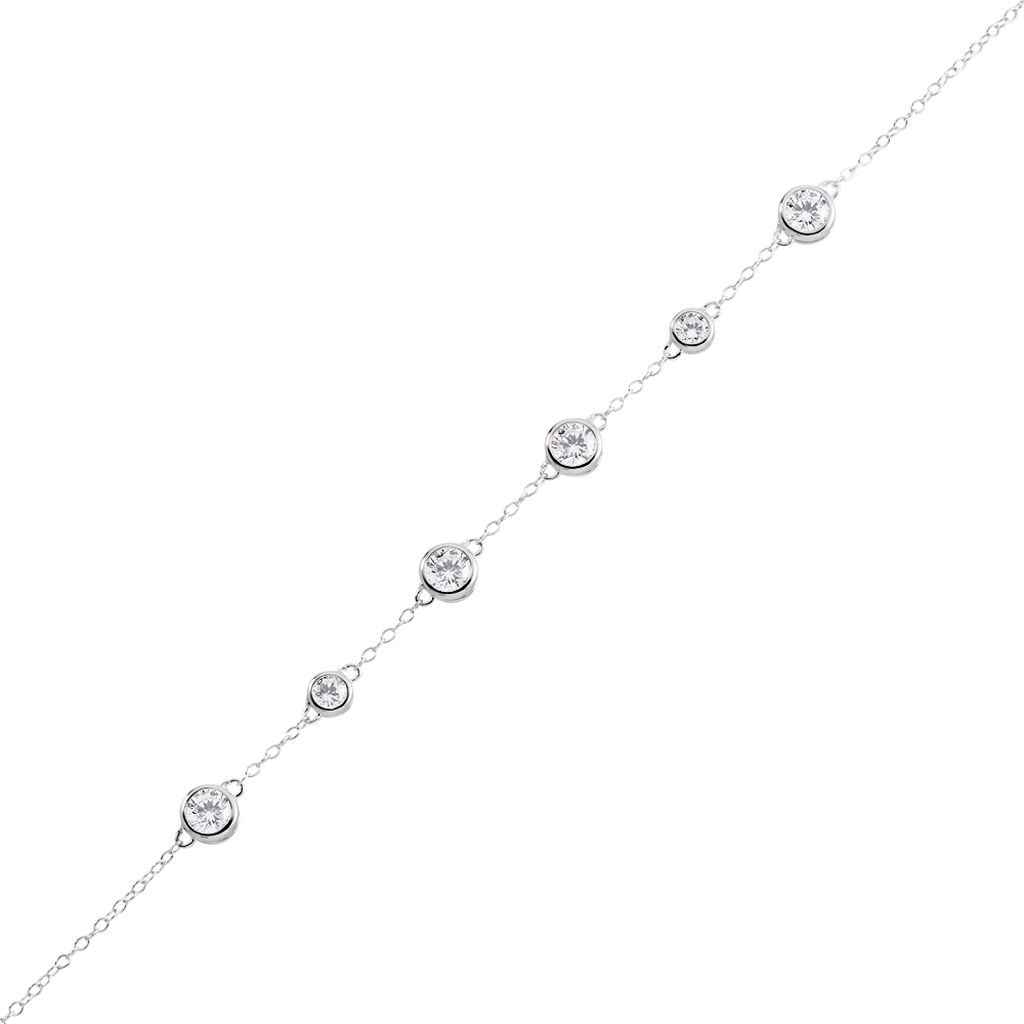 LOTTE Damen Armband Silber 925 Zirkonia Wei&szlig; 1,62 ct B 1,2 mm