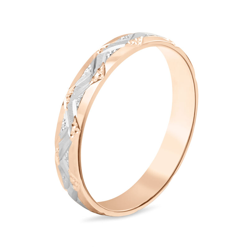 Fede Classica Diamantata 3 mm Oro Bicolore - Spannringe Damen | OROVIVO