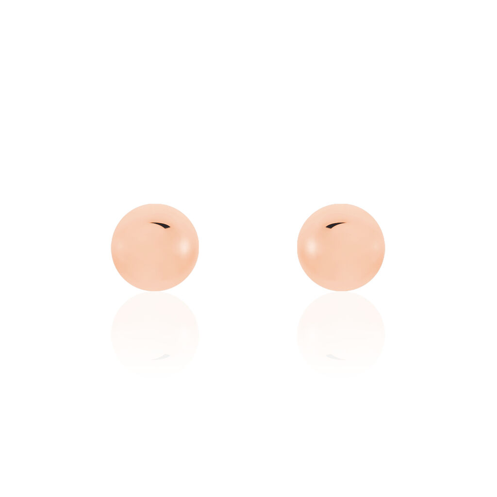Damen Ohrstecker Roségold 375 Kugel 7mm Fidelia, Ohrstecker ohne Stein