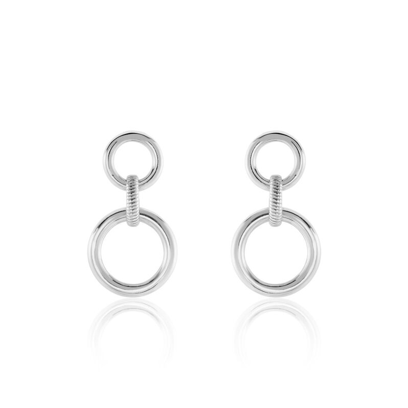 Boucles D'oreilles Pendantes Argent Rhodié Gasparin - Spannringe Damen | OROVIVO