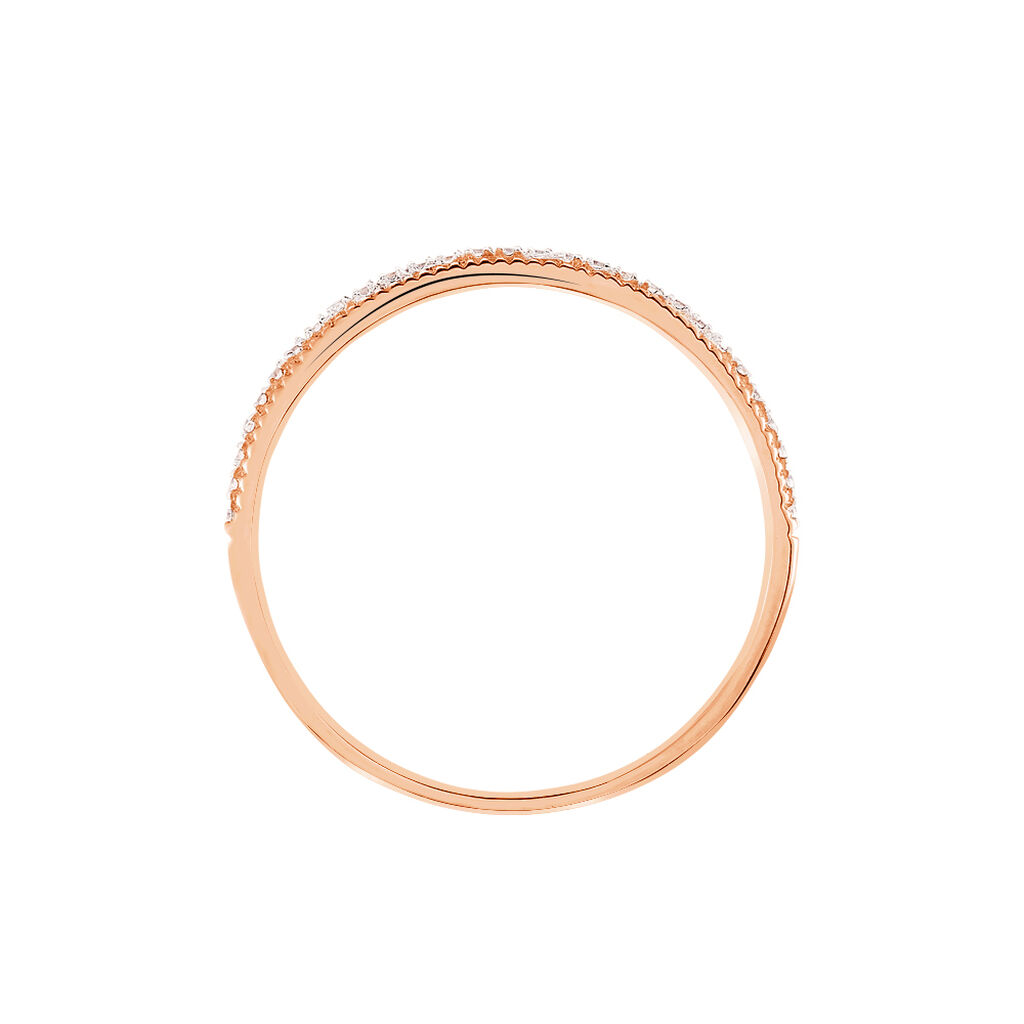 Damenring Roségold 375 Zirkonia - Eheringe mit Stein Damen | OROVIVO