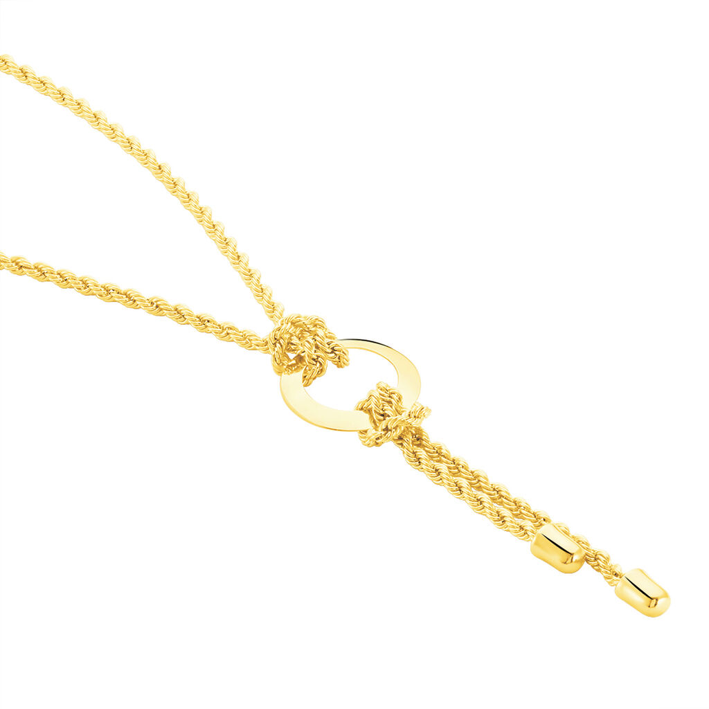 Damen Collier Gold 375 (9 Karat) Kreis