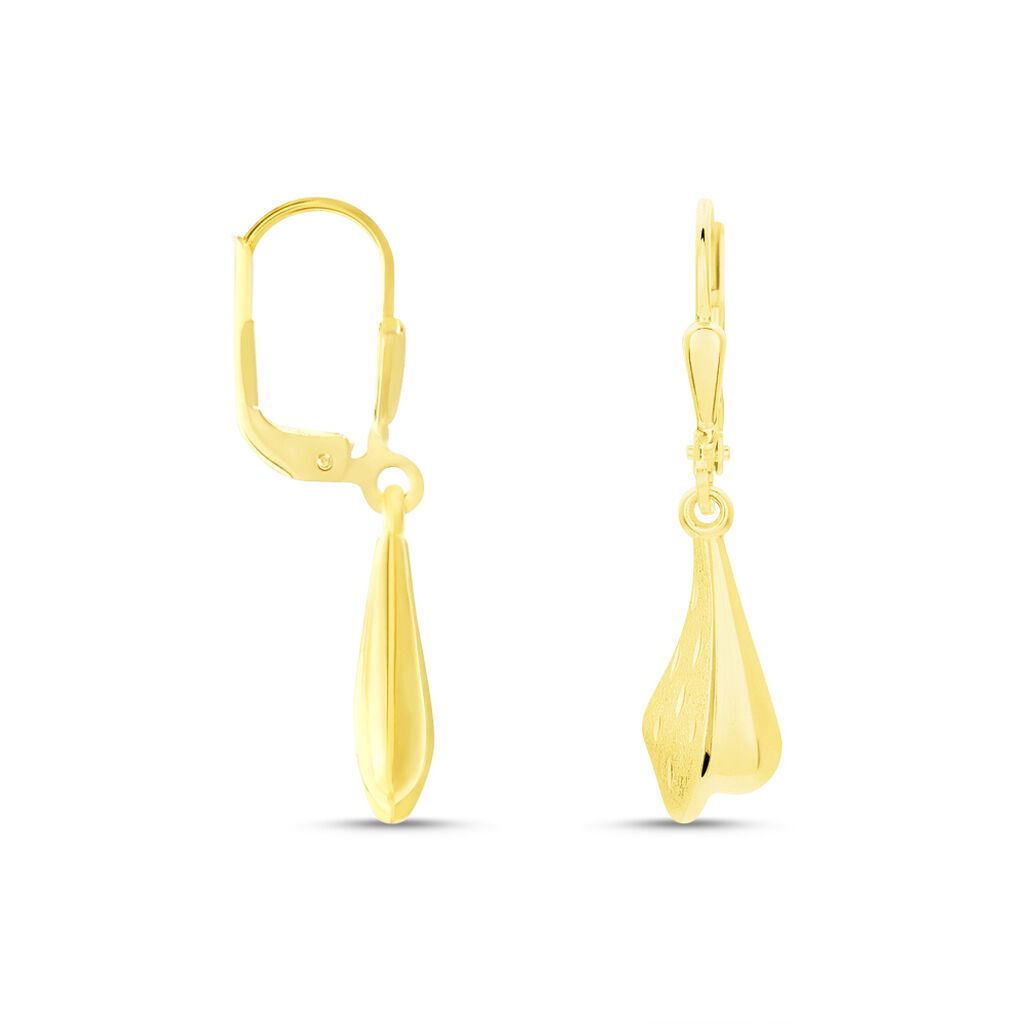 BRIGITTE 6 Damen Ohrringe Lang Gold 333 (8 Karat) Welle