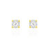 Illusion Damen Ohrstecker Gold 375 (9 Karat) Diamant Weiß 0,06 ct B 3 mm