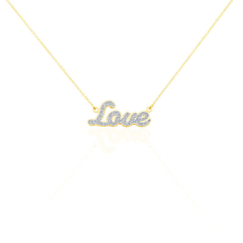 Collier Or Jaune Elenna Motif Love - Spannringe Damen | OROVIVO