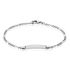FIGARO S ID Unisex ID Armband Silber 925 Rechteckig B 1 mm