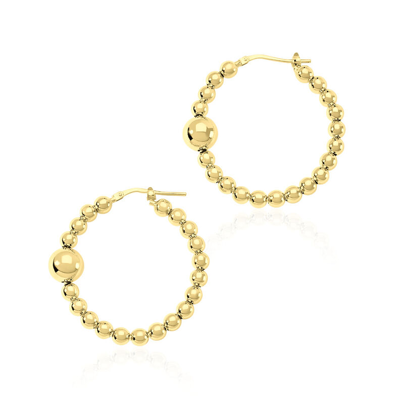 BAILEE Damen Creolen Silber vergoldet 925 Ball - Creolen Damen | OROVIVO