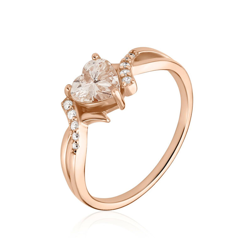 Bague Argent Rose Avalon Oxyde De Zirconium - Spannringe Damen | OROVIVO